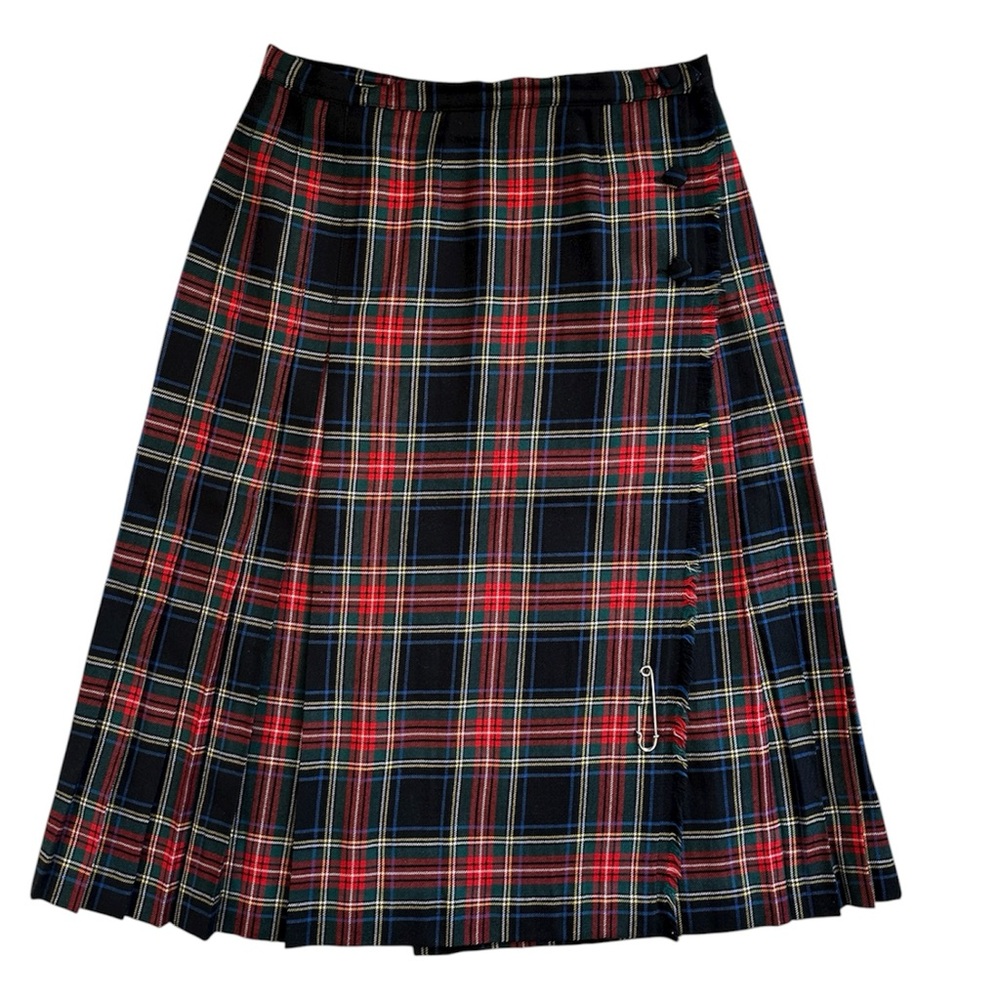 TALLGIRL Vintage Classic Plaid Pleated Skirt